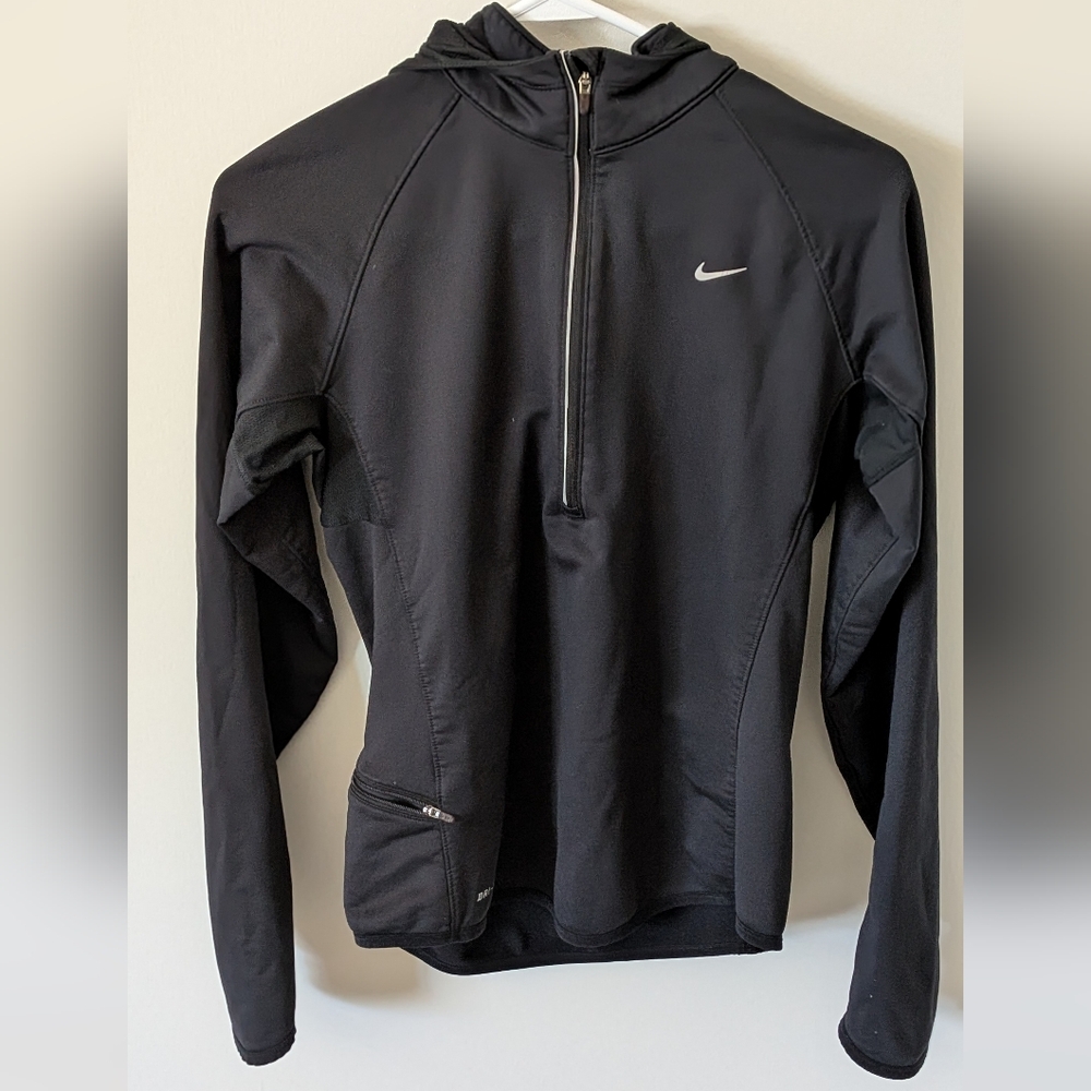 Nike Pullover Half Zip Black Hoodie Women M